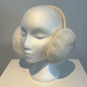 Ear muffs oversized super soft off-white faux fur NWOT